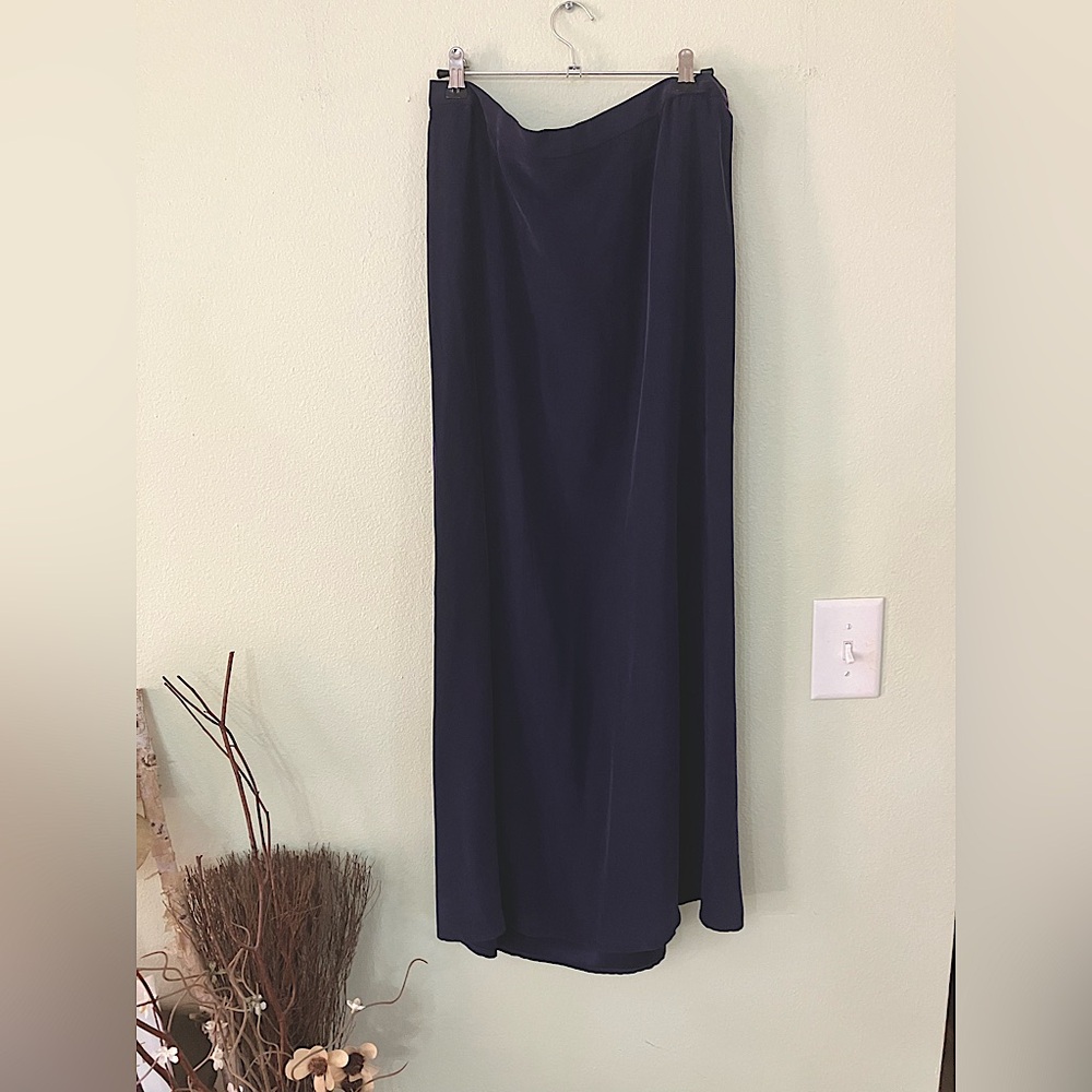 NWT Eileen Fisher 100% silk purple maxi skirt